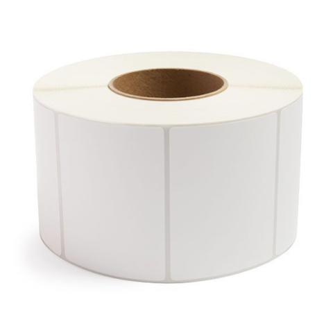 4“ x 3” thermal transfer white paper label, 3" core, with perf, 1900 labels / roll, 4 rolls / box
